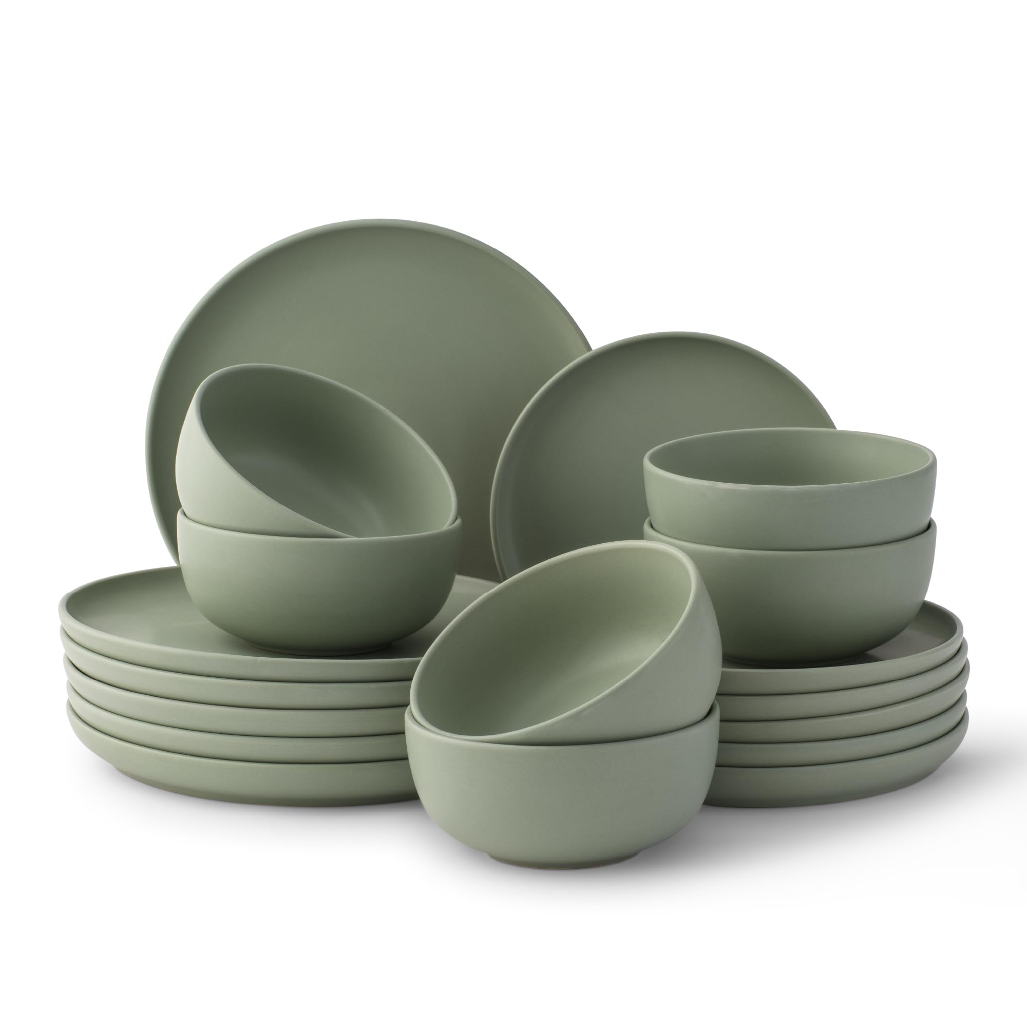 Amazon.com: JoyJolt Mesa Stoneware Dinnerware Set, 18-Piece Plates